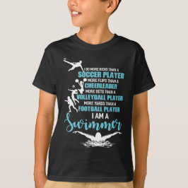 Ich bin ein Schwimmer, der mehr Kicks macht als ei T-Shirt