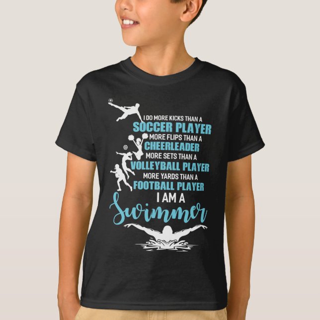 Ich bin ein Schwimmer, der mehr Kicks macht als ei T-Shirt (Vorderseite)