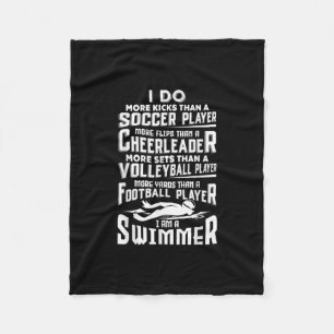 Ich bin ein Schwimmer Funny Schwimmbad Schwimmer G Fleecedecke