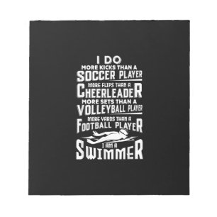 Ich bin ein Schwimmer Funny Swimming Pool Schwimme Notizblock