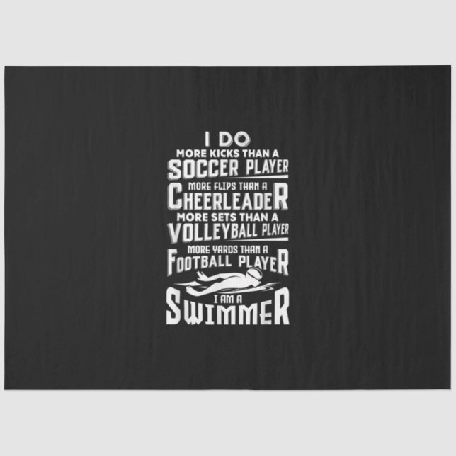 Ich bin ein Schwimmer Funny Swimming Pool Schwimme Seidenpapier (Vorderseite)