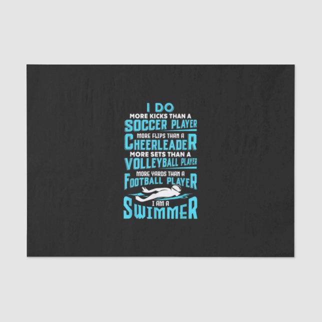 Ich bin ein Schwimmer Funny Swimming Pool schwimme Seidenpapier (Vorderseite)