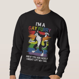 Ich bin ein schwuler Fellfuchs Regenbogen-LGBTQ-St Sweatshirt