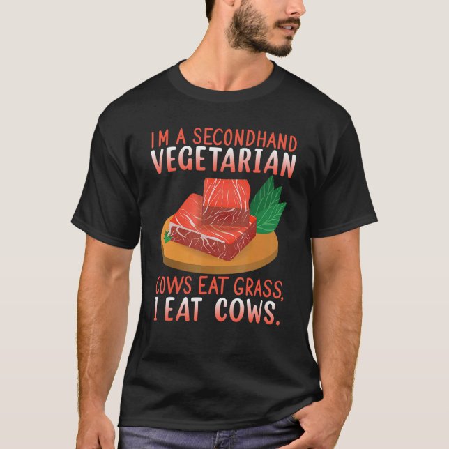 Ich bin ein Secondhand-Vegetarier Veganer T-Shirt (Vorderseite)