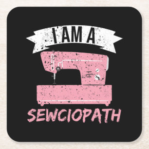 Ich bin ein Sewciopath Sewing Quilting Rechteckiger Pappuntersetzer