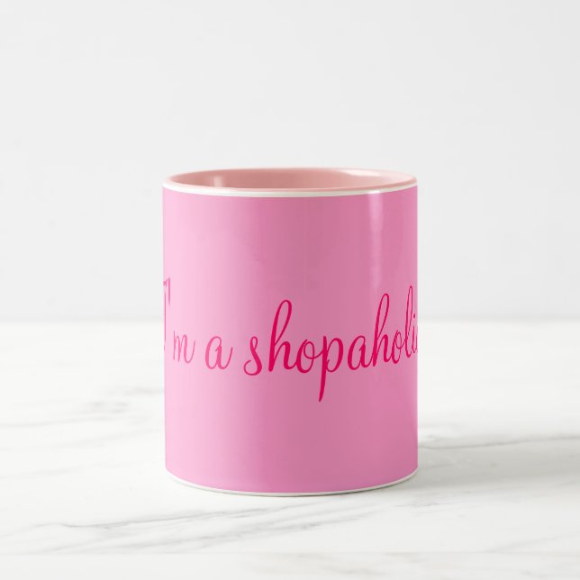 Ich bin ein shopaholic! zweifarbige tasse (Mittel)