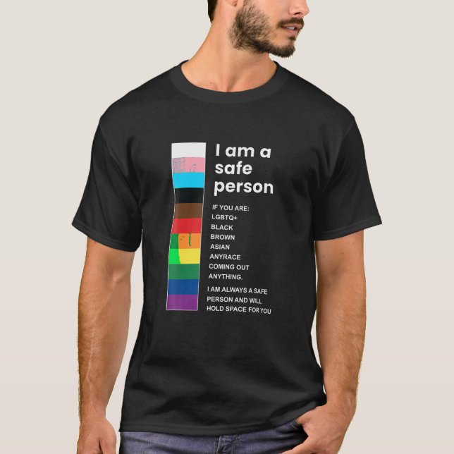 Ich bin ein sicherer Mensch T Shirt Funny LGBT Gay (Vorderseite)