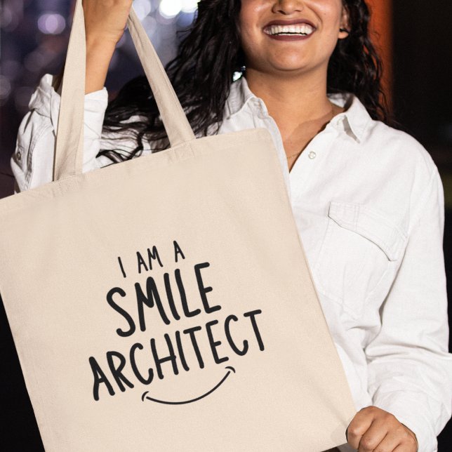 Ich bin ein Smile Architect Quirky Funny Geschenk Tragetasche (Grab yours today and be the architect of countless smiles!)
