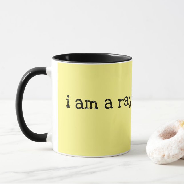 Ich bin ein Sonnenstrahl Sun Yellow Tasse (Mit Donut)