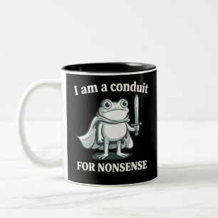 Ich bin ein Sprachrohr für Unsinn Lustiger Frosch  Zweifarbige Tasse