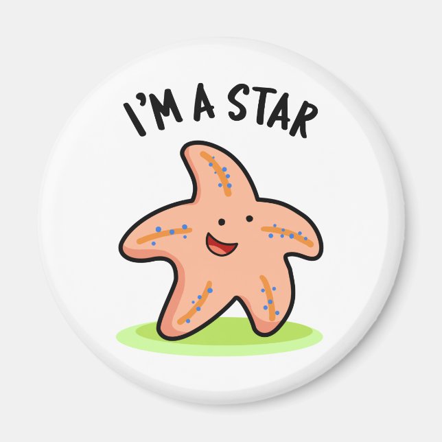 Ich bin ein Star Funny Starfish Pun Magnet (Vorne)