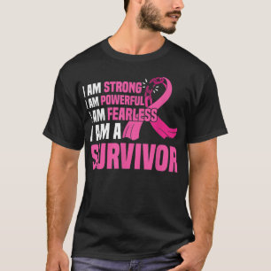 Ich bin ein starker, furchtloser, rosa Brustkrebs T-Shirt