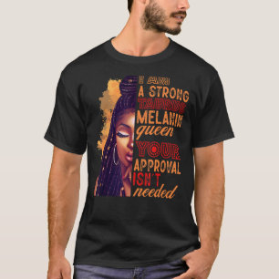 Ich bin ein starker Taurus Melanin Queen Zodiac Bl T-Shirt