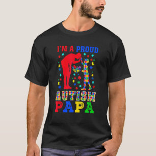 Ich bin ein stolzer Autism Papa Stolz auf Puzzle-T T-Shirt