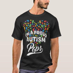 Ich bin ein stolzer Autism Pops Autism Puzzle Herz T-Shirt