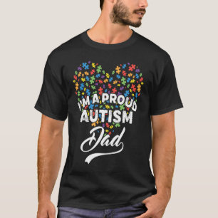 Ich bin ein stolzer Autism Vater Autism Puzzle Her T-Shirt