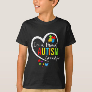 Ich bin ein stolzer Autismus Großvater Herzautismu T-Shirt