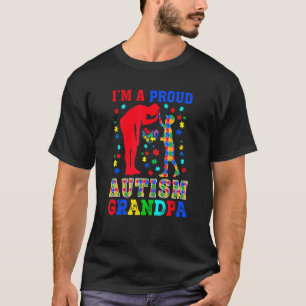 Ich bin ein stolzer Autismus-Opa-Puzzle-Teile Auti T-Shirt