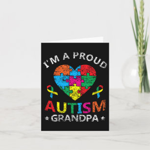 Ich bin ein stolzer Autismus Opa Support Autists A Karte