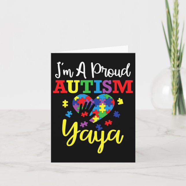 Ich bin ein stolzer Autismus Yaya Mama Autismus Be Karte (Vorderseite)