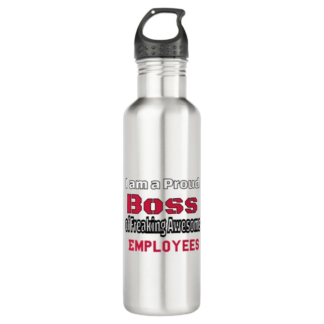 Ich bin ein stolzer Boss des Freakens Phantastisch Edelstahlflasche (Vorderseite)