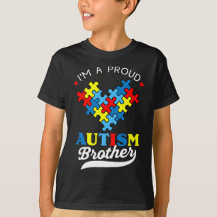 Ich bin ein stolzer Bruder Autism Awareness Herz A T-Shirt