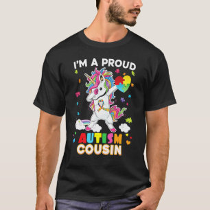 Ich bin ein stolzer Cousin Dabbing-Einhorn-Autismu T-Shirt