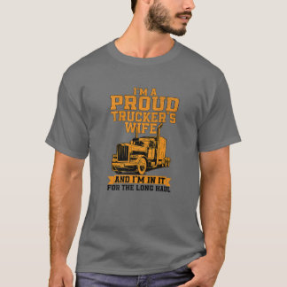 Ich bin ein stolzer Ehefrau-Tracker für Lkw-Fahrer T-Shirt