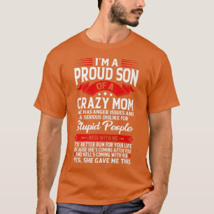 Ich bin ein stolzer Sohn einer Mama Funny Mama Spr T-Shirt