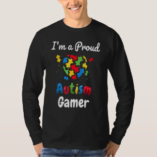 Ich bin ein stolzes Autismus Gamer Funny Kids Juge T-Shirt