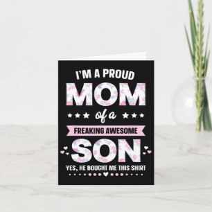 Ich bin ein stolzes Mamma-Shirt Geschenk vom Sohn  Karte