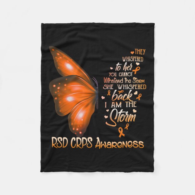 Ich bin ein Storm Rsd Crps-Butterfly Fleecedecke (Vorderseite)
