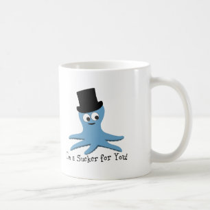 Ich bin ein Sucker für dich! Blauer Kraken Kaffeetasse