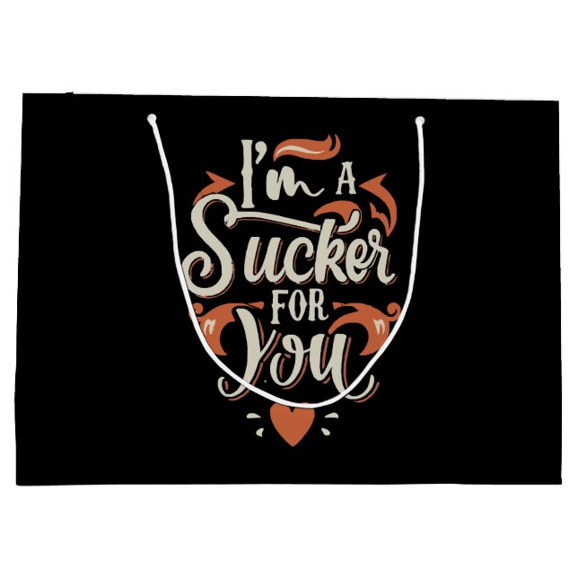 Ich bin ein Sucker für dich Große Geschenktüte (Rückseite)