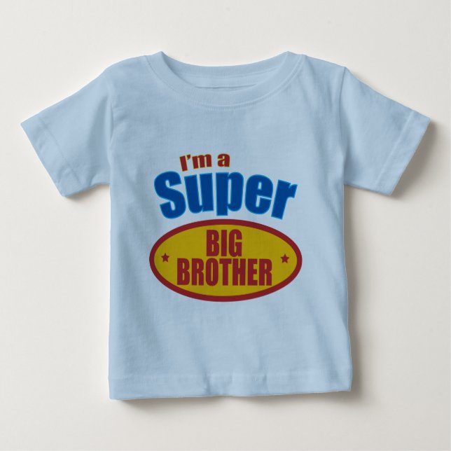 Ich bin ein supergroßer Bruder Baby T-shirt (Vorderseite)