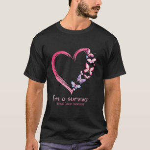 Ich bin ein Survivor Fight Butterfly Brustkrebs Aw T-Shirt