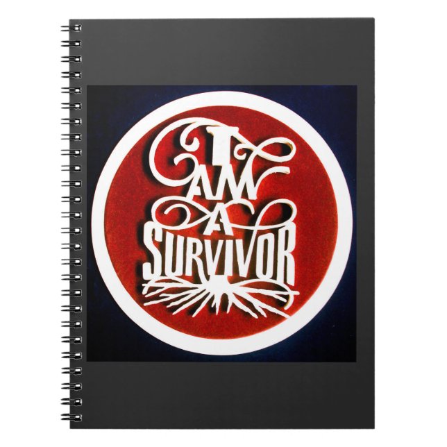 Ich bin ein Survivor Spiral Foto Notizblock (Vorderseite)
