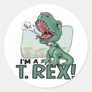Ich bin ein T. Rex Dinosaur Geschenkideen Runder Aufkleber