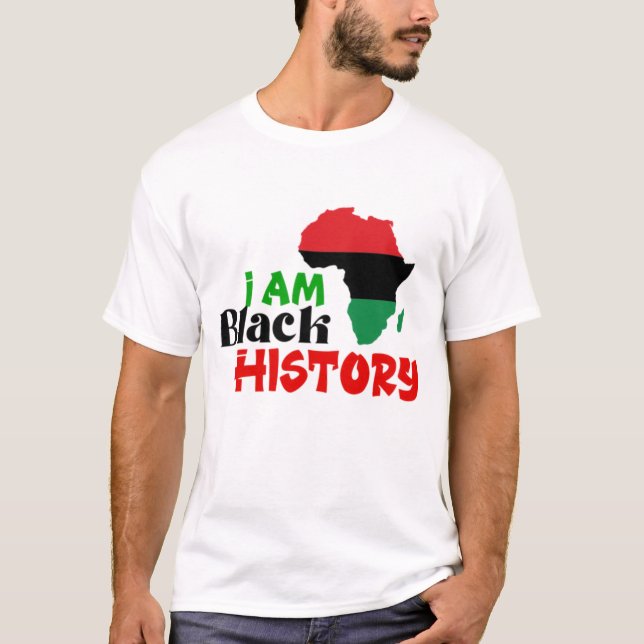 Ich bin ein T - Shirt der schwarzen Geschichte (Vorderseite)