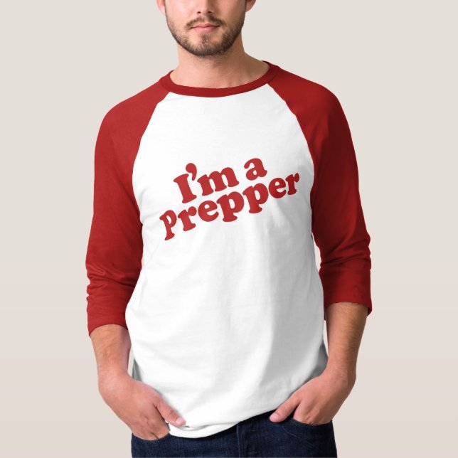 Ich bin ein T - Shirt Prepper Männer (lange Hülse) (Vorderseite)