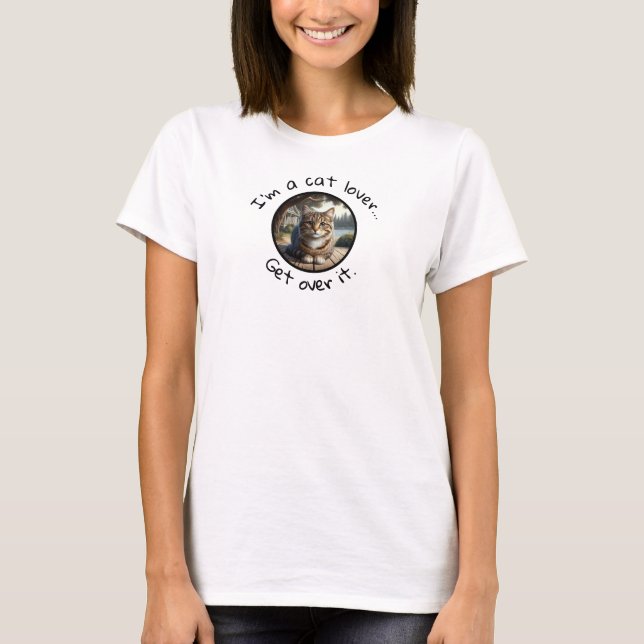 Ich bin ein Tabby Cat Lover mit benutzerdefinierte T-Shirt (Vorderseite)