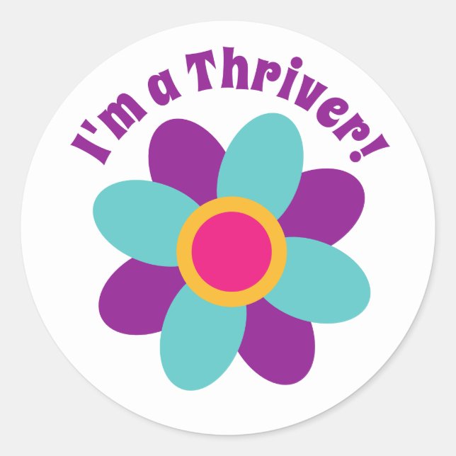 Ich bin ein Thriver! Runder Aufkleber (Vorderseite)