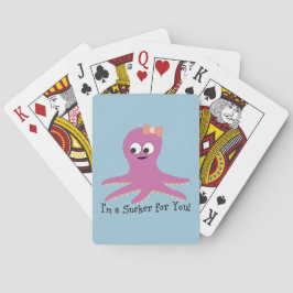 Ich bin ein Trottel für dich! Rosa Krake Spielkarten