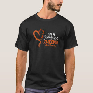 Ich bin ein Überlebender Butterfly Leukemia Awaren T-Shirt