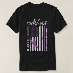 Ich bin ein Überlebender, den ich trage, ein Lila  T-Shirt