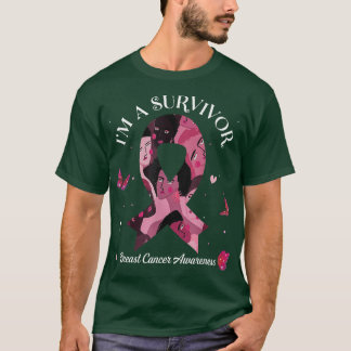 Ich bin ein Überlebender des Brustkrebs Bewusstsei T-Shirt