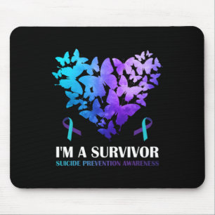 Ich bin ein Überlebender des Suizidpräventionsbutt Mousepad