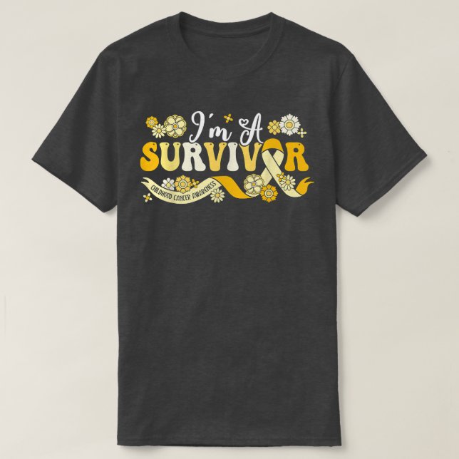 Ich bin ein Überlebender, die Kinder auf Krebs auf T-Shirt (Design vorne)
