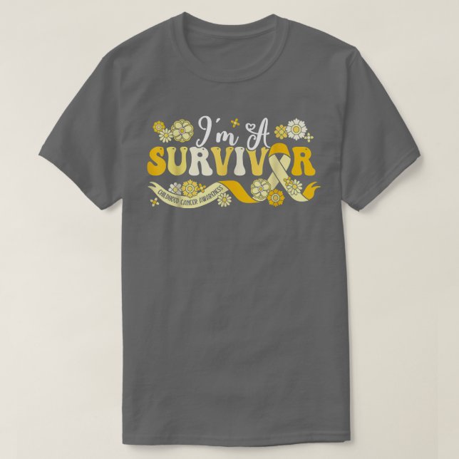 Ich bin ein Überlebender, die Kinder auf Krebs auf T-Shirt (Design vorne)