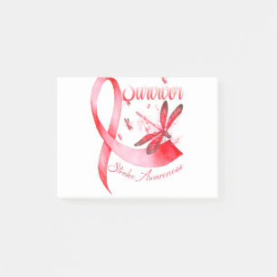 Ich bin ein Überlebender Dragonfly Red Ribbon Stro Post-it Klebezettel